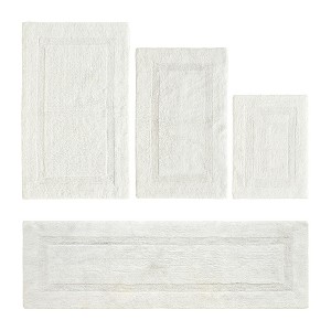 Lux Premium 100% Cotton Tufted Solid Reversible 4 Piece Bath Rug Set – Ultra-Soft, Water-Absorbent, Durable, Machine Washable Bathroom Rug - 1 of 4