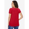Woman Within Plus Size Perfect Short-Sleeve Shirred U-Neck Tunic - 3 of 4