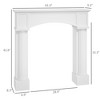 Aghana Digitals 43.3" W White Freestanding Fireplace Mantel, Fir Wood & MDF Surround with - 2 of 4