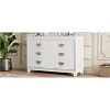 Vynxaria Elegant Dresser - White Storage Cabinet with 6 Drawers, Metal Handle and Sparkling Decoration for Bedroom and Living Room - 4 of 4