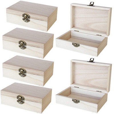 Unfinished Wooden Jewelry Box 6 Pack Wood Jewelry Boxes With Locking   GUEST 2608fcbe 05a7 4573 8064 2357058a7a39