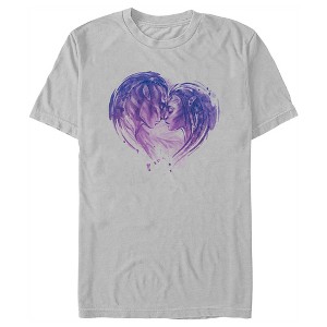 Men's Avatar: The Way of Water Neytiri and Jake Sully Watercolor Heart T-Shirt - 1 of 4