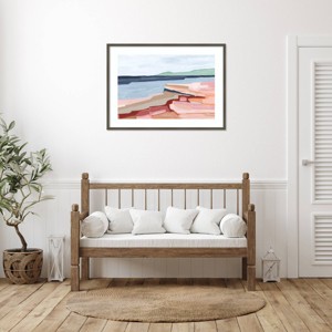 Amanti Art Layers of land by Andrea Mejia Wood Framed Wall Art Print - 1 of 4