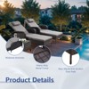 Outdoor 2 Pieces Patio Chaise Lounge Chairs with Cushion - 3 of 4