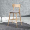 Resenkos Counter Bar Stools, Counter Stool,Wooden Bar Chairs Set of 2, Counter Height Stool with Backrest and Footrest,Oak Brown - 2 of 4
