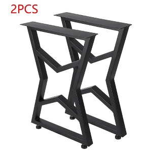 2PCS 28" Metal Table Legs DIY Industrial Furniture Dining Leg 1000 Lbs Capacity - 1 of 4