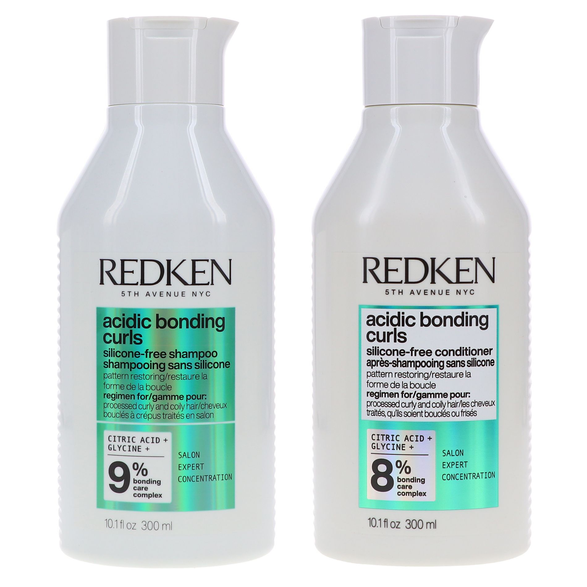 Redken Acidic Bonding Curls Silicone-Free Shampoo 10.1 oz & Acidic Bonding Curls Silicone-Free Conditioner 10.1 oz Combo Pack