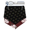 Luvable Friends Dog Reversible Pet Dog and Cat Bandana Bibs 2pk, Burgundy Floral Hearts, One Size - 2 of 4