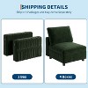 105" Modular Sectional Sofa, L-Shaped 4-Seater Velvet Couch with USB Charging, Velvet Upholstery & Plush Pillows for Living Room (Green/Grey) - 4 of 4