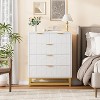 Nasitip 5 Drawer Dresser for Bedroom, Modern Chest with Gold Metal Base & Handles, Storage Cabinet for Closet, Living Room - 4 of 4