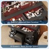 Makeup Vanity Table Set, Modern Vanity Desk Dressing Table with Touch Screen Mirror Lights Power Outlet 10 Drawers Bench Included for Women Girls, - 4 of 4