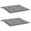 vidaXL Outdoor Patio Chair Cushions 2-Pack - Oxford Fabric Gray Seat Pads for Garden/Office/Indoor Furniture - Water-Resistant with Foam Fiber Filling - 3 of 4