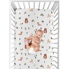 Sweet Jojo Designs Gender Neutral Unisex Baby Fitted Crib Sheet Woodland Animal Pals Green Beige Brown Orange - 4 of 4