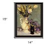 HomeRoots Tulips and Lavender Black Framed Print Wall Art - 3 of 4