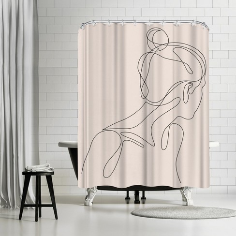 Abol Pastel by Addillum - minimalist Shower Curtain - Americanflat