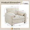 TOAOTBNBO Upholstered Modern Accent Chair with Solid Wood Leg, Sofa Armchair with Comfortable Cushion Single Casual Club Chair for Bedroom, Beige - 3 of 4