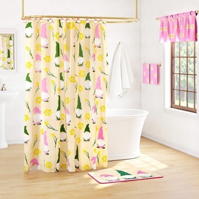 The Lakeside Collection Daffodil Gnomes Bath Collection - Shower Curtain