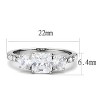 Slickblue Women’s Stainless Steel Ring, High Polished, Engagement CZ, Classic, Clear, Sizes 5-10 - 4 of 4