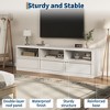 Mid Century Modern TV Stand for 65 70 75 Inch TVs, Industrial Entertainment Center with 3 Drawers & Open Shelves, Sturdy MDF for Living Room - 4 of 4