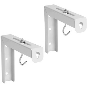 Mount-It! Projector Screen Wall Hanging Mount L-Brackets For Home Projection & Movie Screens | 6 in. Adjustable Mounting Hooks | 66 Lbs. Capacity Each - 1 of 4