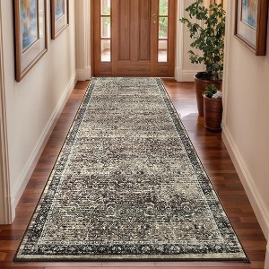 Washable Area Rug, Vintage Boho Pink Rug, Soft Non Slip Non Shedding Low Pile Carpet, for Living Room, Bedroom, Dinning Room - 1 of 4