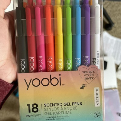 BUNDLE Yoobi Glitter Pocket Journal Notebook + Yoobi Scented 6 pack Gel  Pens