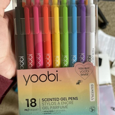 Yoobi Retractable Gel Pens, 18 Pack