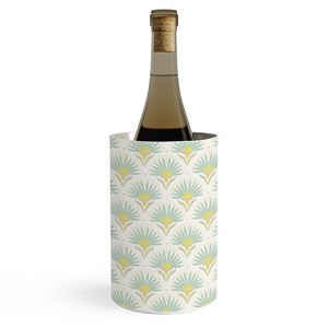 Iveta Abolina Fan Florals Aqua Yellow Wine Chiller - 1 of 2