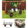 Heavy Duty Steel Garden Cart – 500-1200 lbs Capacity, 10" All-Terrain Wheels, Removable Mesh Sides, 180° Rotating Handle – Utility Wagon - 4 of 4