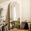 65" X 22" Oversize Metal Arch Stand Full Length Mirror Arched Standing Mirror ,Large Arched Wall Mirror-The Pop Home - 2 of 4