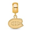 Black Bow Jewelry 14k Yellow Gold Plated Sterling Silver Montreal Canadiens NHL Bead Charm - 4 of 4