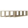 vidaXL Wall Cube Shelves 4 pcs Sonoma Oak 39.4 in.x5.9 in.x11.8 in. Engineered Wood - 4 of 4