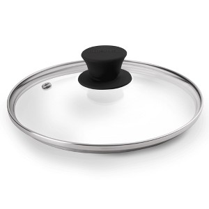 Cuisinel Glass Lid with Steam Vent - 8-Inch Universal Replacement Cover, Compatible with Lodge Cast Iron Skillets, Tempered & Oven Safe - 1 of 4