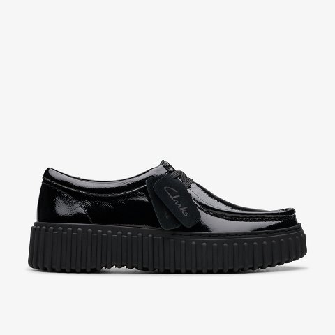 Обувь Clarks Womens Torhill Bee Black Patent Shoes 7 Medium