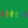 Adult Design By Humans Cactus Lover Succulent Rainbow Pride Garden By Avocato T-Shirt - 2 of 2