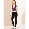 INSPIRE CHIC Women's Sleeveless Versatile PU Faux Leather Suit Vest - 2 of 4