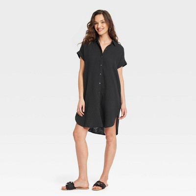 women's short shirt dress