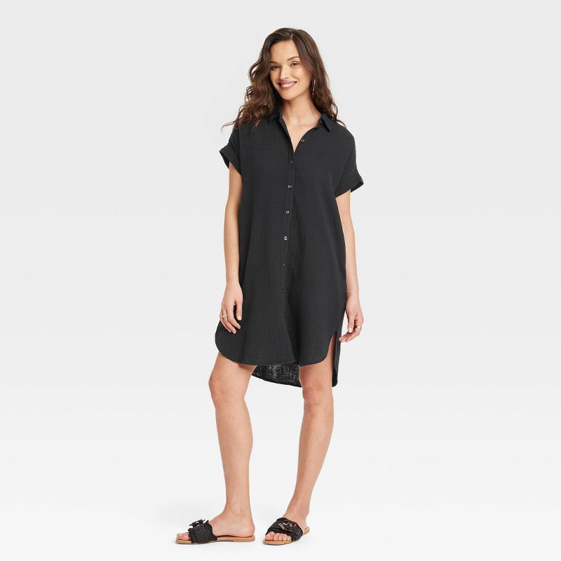 Women's Short Sleeve Mini Shirtdress - Universal Thread™, 1 of 11