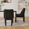 Set of 2 Dining Chairs Upholstered Dinner Chairs Armless Chairs Accent Chairs with Padded Seat & Curved Back, Chenille - Modernluxe - 4 of 4