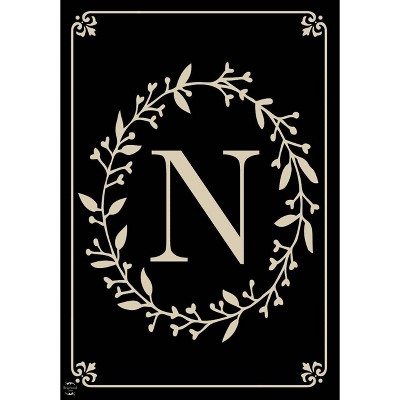 Briarwood Lane Classic Monogram Letter N House Flag Double-Sided 28" x 40"