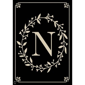 Briarwood Lane Classic Monogram Letter N House Flag Double-Sided 28" x 40" - 1 of 4
