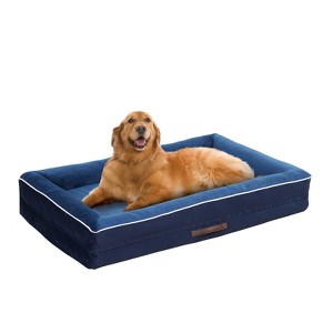 Flannel Waterproof Pet Bed Non-Slip Bottom Egg Crate Foam with Removable Washable Cover - 1 of 1