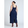 ELOQUII Women's Plus Size Tie Detail Denim Midi Dress - image 4 of 4