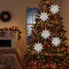 SEVOBAL Tree Ornaments 6PCS Set 6.1" Christmas Tree Decorations Snowflake Hanging Ornaments Holiday Party Supplies, White, 6.1"*6.1"*6.1" - 4 of 4