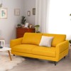 Tangkula 72" Fabric Sofa Couch Living Room Small Apartment Furniture w/ Wood Legs Yellow - 2 of 4
