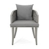 Outdoor PE Rattan Patio Chair with Waterproof Cushion Comfortable Lounge Seating for Backyard or Garden - Coolbibila - 4 of 4