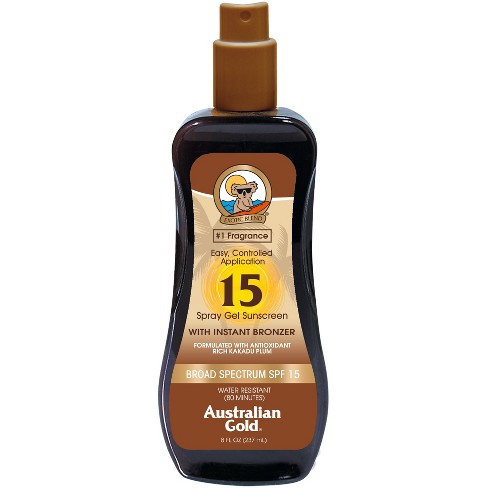 australian gold spf 15 spray gel with instant bronzer