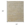 Yellow and Ivory Abstract Hand Woven Area Rug - 3 of 4