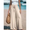 Women's Drawstring Wide - Leg Pants, Loose Casual High - Waisted Long Trousers for Daily Wear - 3 of 4