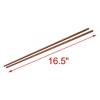 Unique Bargains Kitchen Portable Reusable Wood Chopsticks 16.5 Inches Brown 1 Pair - 2 of 4